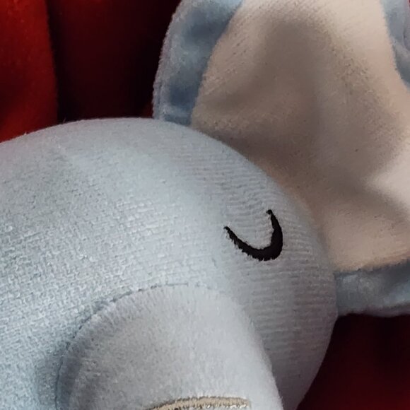 BabyCo LLC Angel Dear Blue Napping Polyester 15"x15" Elephant Baby Blanket - Picture 16 of 16